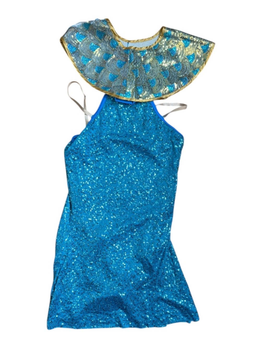 Weissman Dance Costume Adult Small Turquoise Sequin Outfit Egyptian Themed